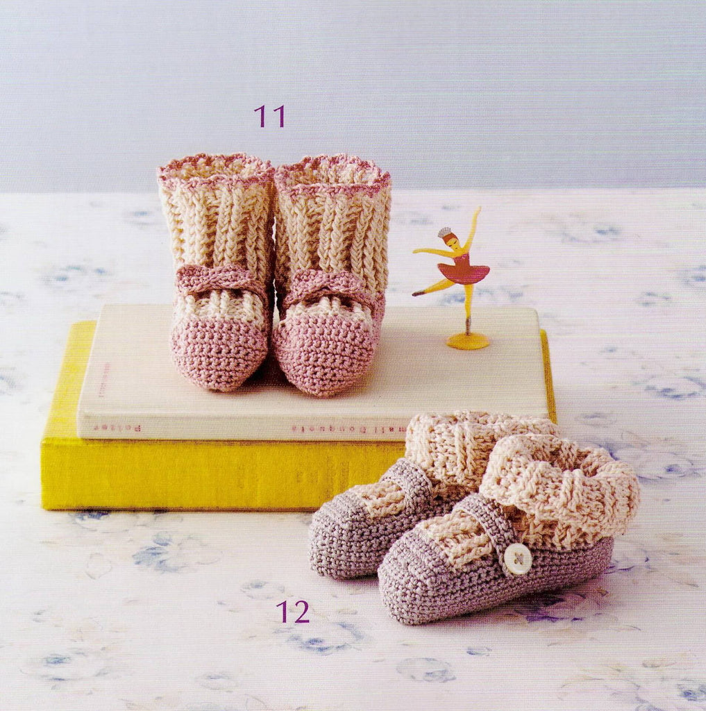 Easy crochet baby booties