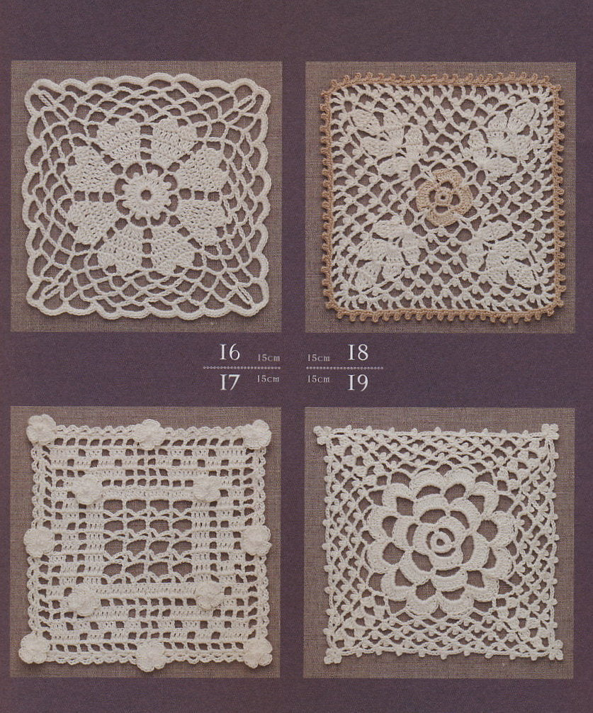 Crochet flower motif pattern
