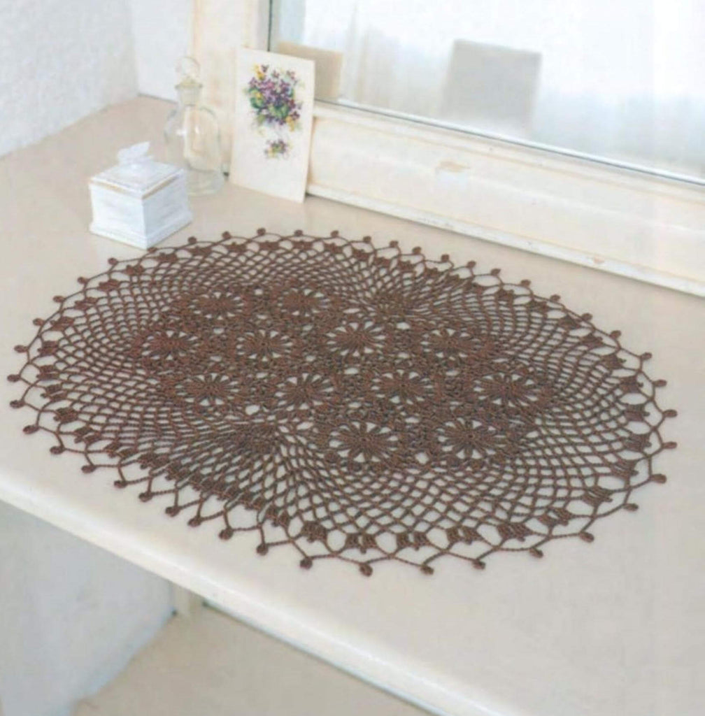 Modern cute table center crochet doily pattern