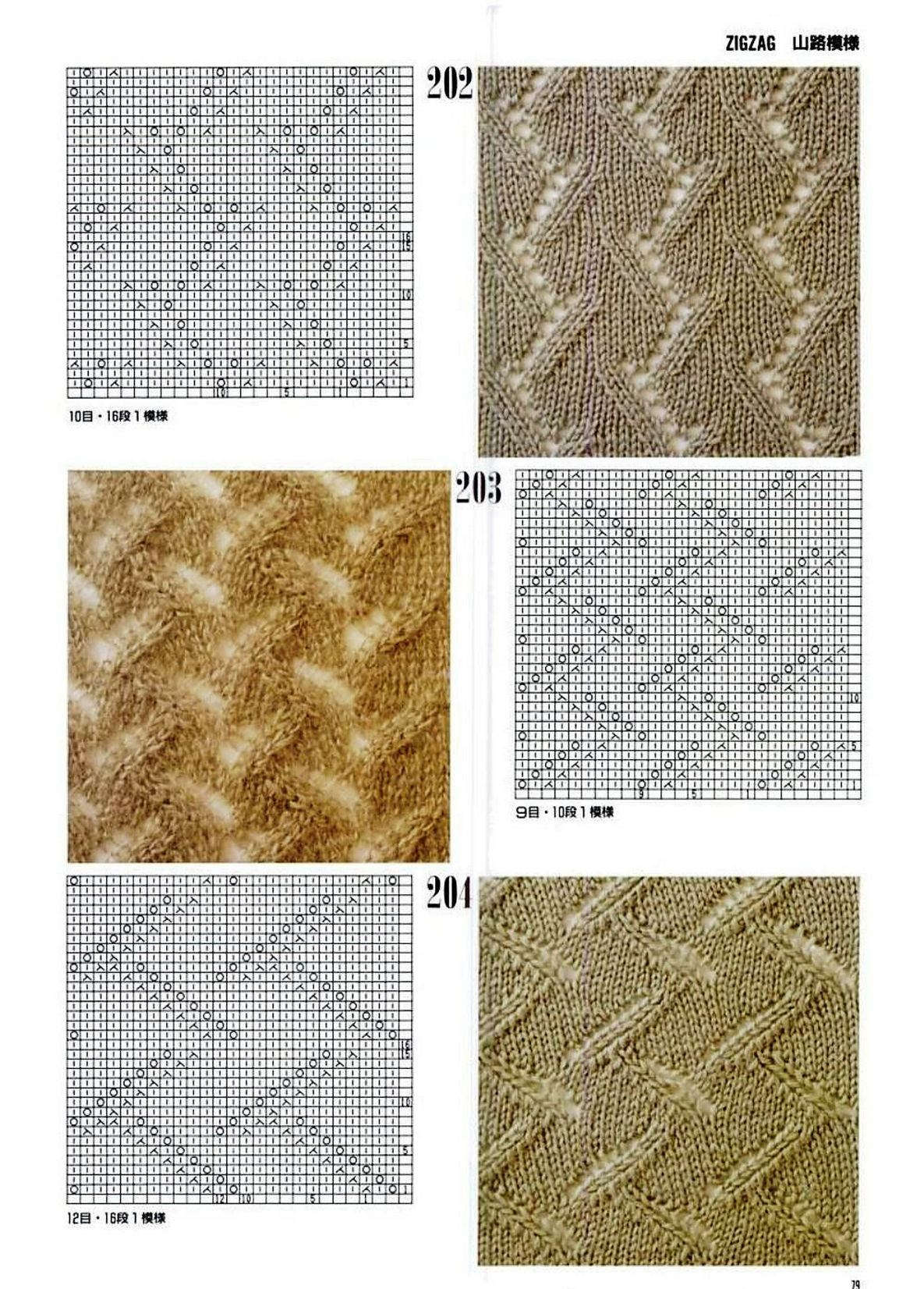 Zig zag knitting patterns