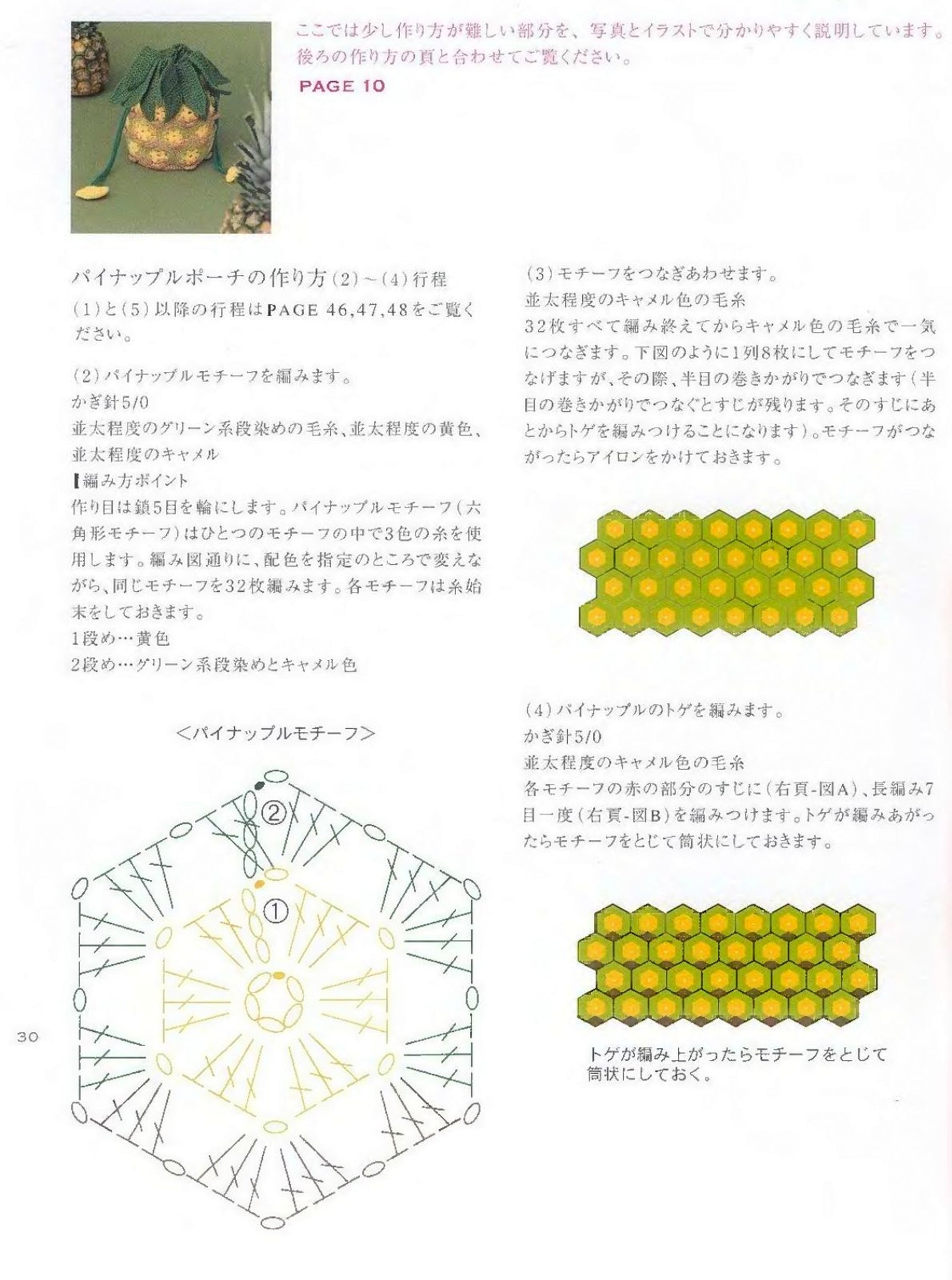 Pineapple crochet bag pattern