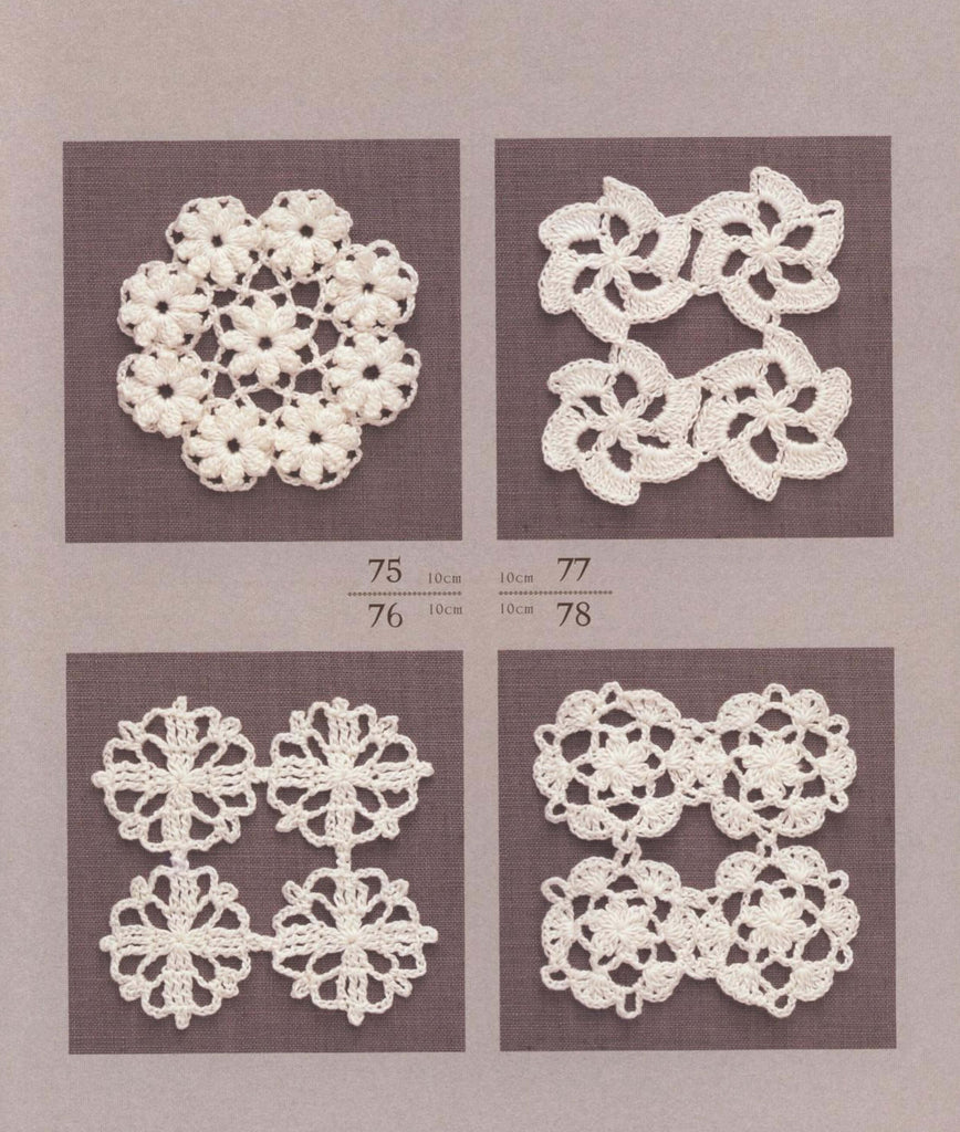 Easy flower crochet motif patterns