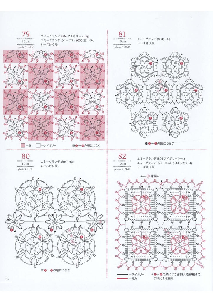 Easy cute crochet motifs doily patterns