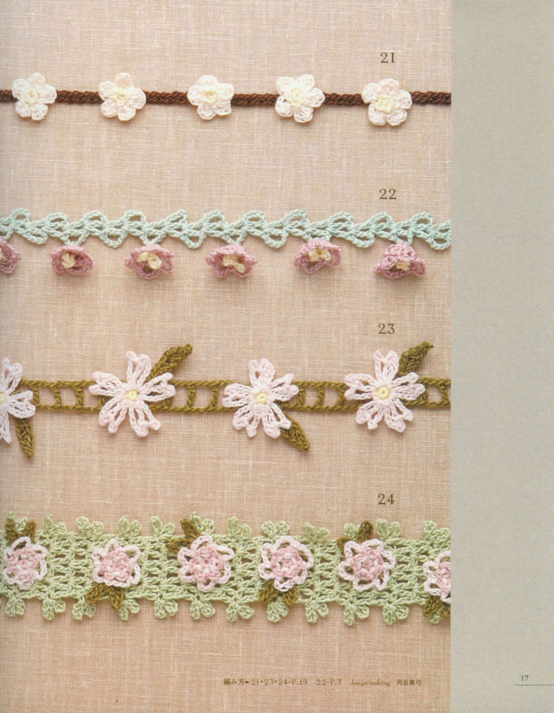 Easy cute flower crochet edging pattern 