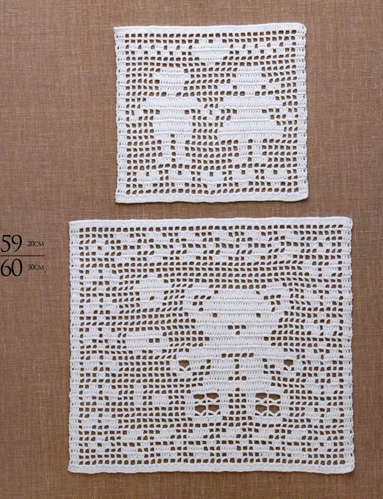 Easy filet crochet motifs 