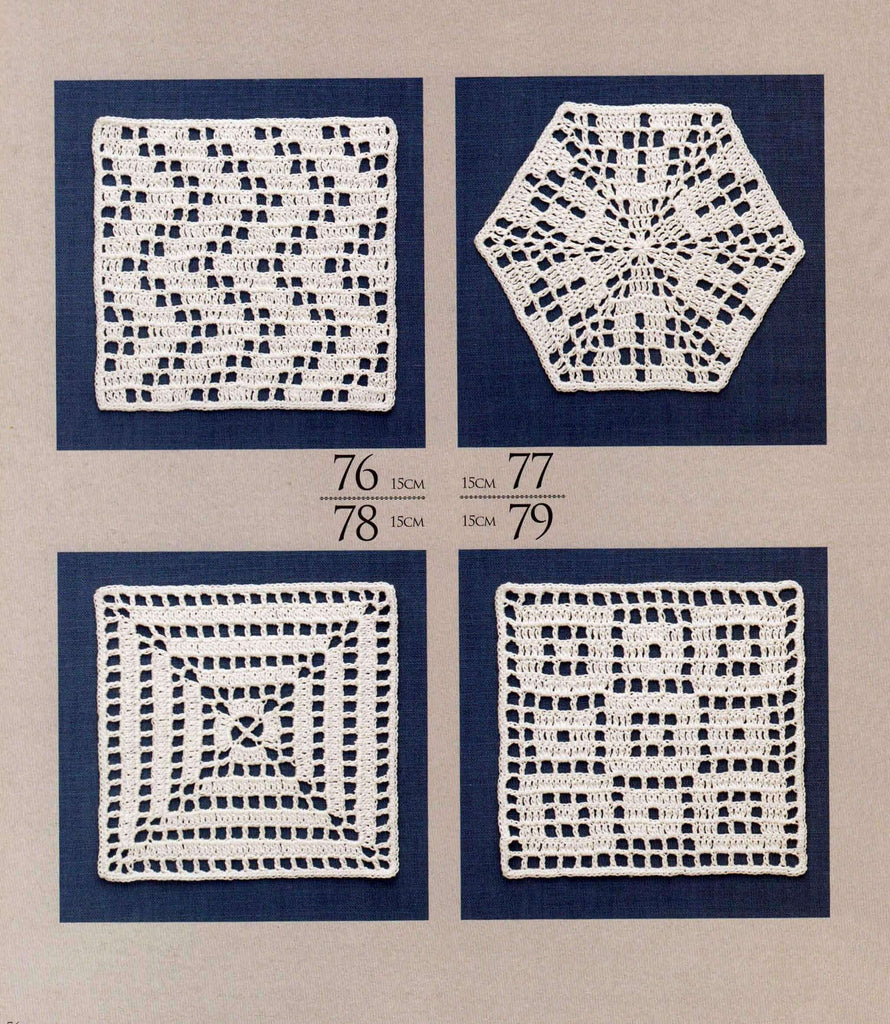 Stylish filet small crochet doily patterns