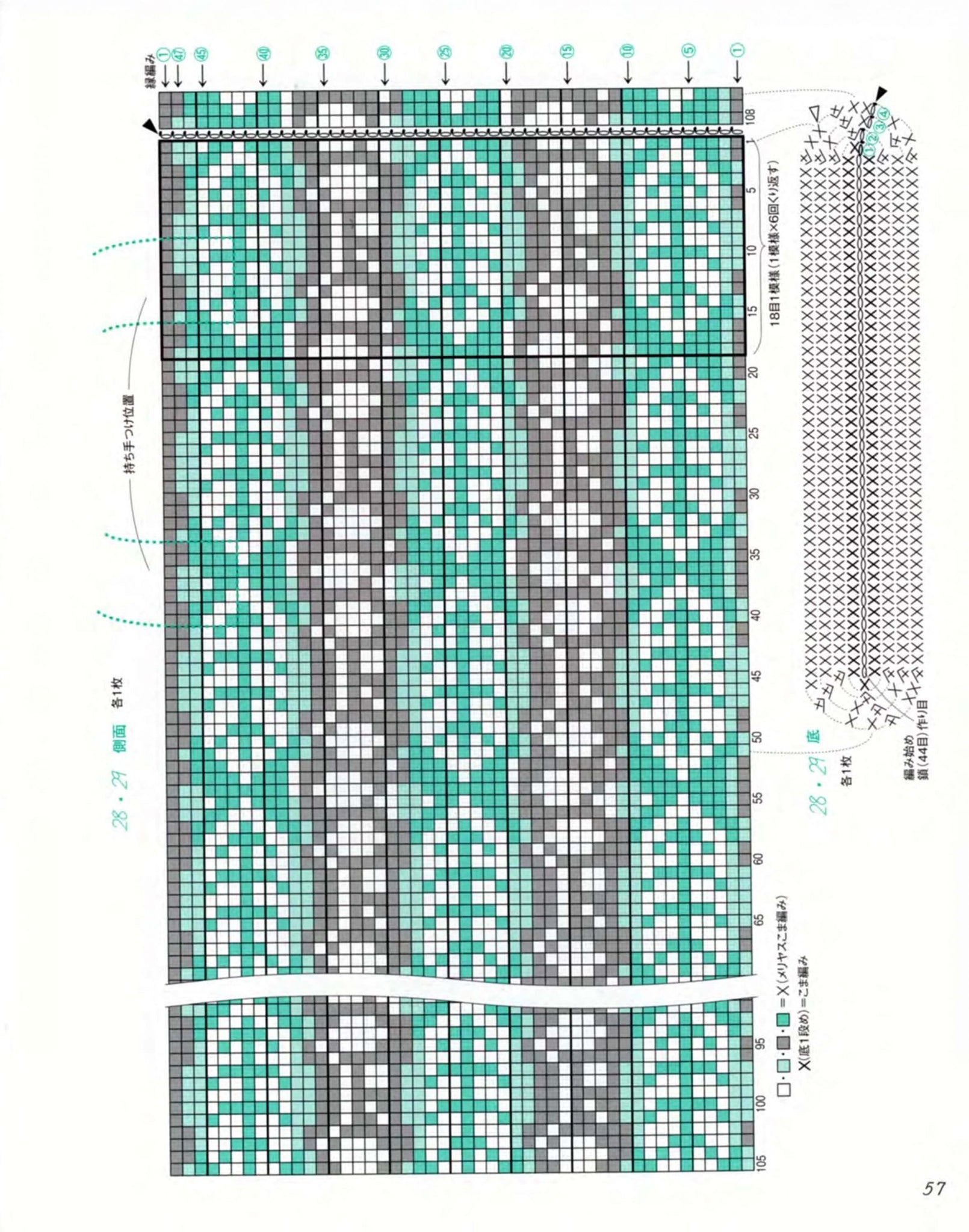 Cute Scandinavian ornament bag crochet Fair Isle pattern