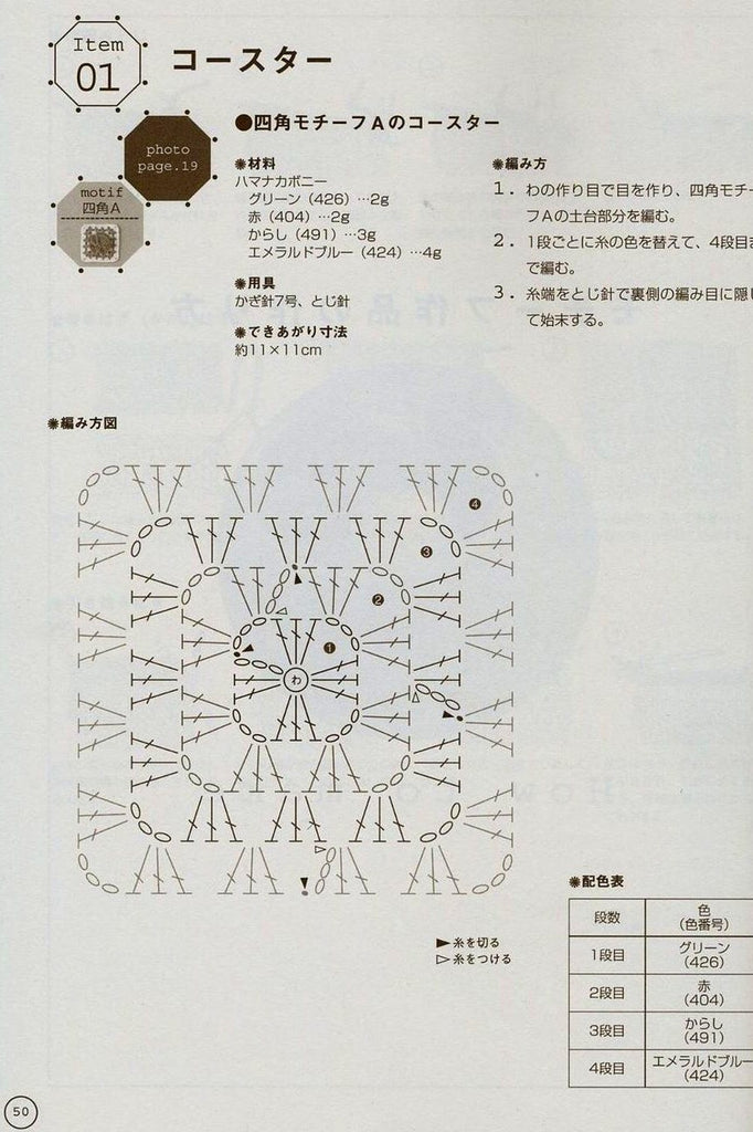 Colorful crochet motif patterns