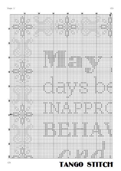 May your days be full greeting cross stitch pattern