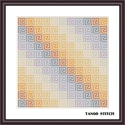 Stained glass orange ornament cross stitch pattern – JPCrochet