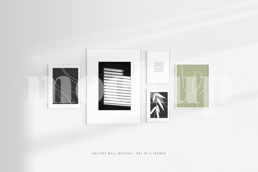 Mockup per cornici da parete Gallery - Set di 6 cornici