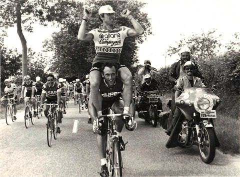 Gerben Karstens en Eddy Peelman op de Tour de France van 1975