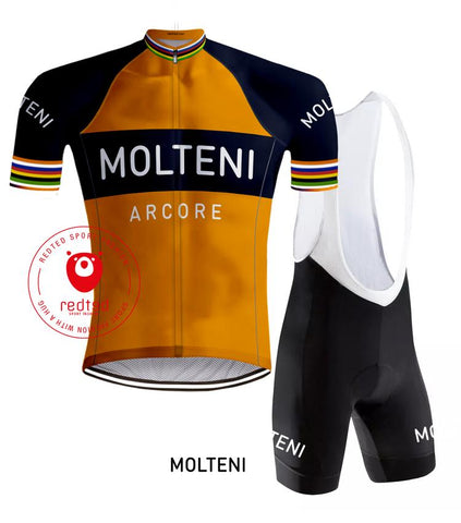 Molteni Oranje Retro Wielertenue