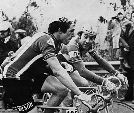 Moser en Eddy Merckx