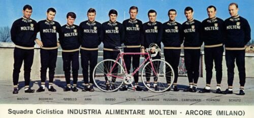 Vintage wielerkledij Molteni fleece jas