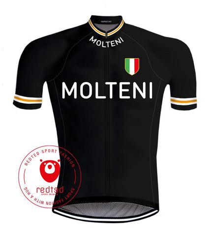 Molteni Zwart Retro Wielershirt