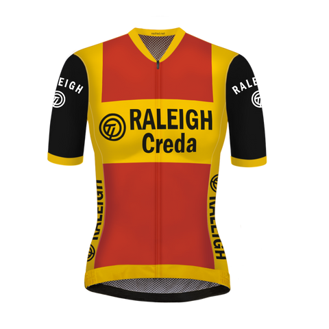 RETRO DAMES WIELERSHIRT TI-RALEIGH ROOD - REDTED