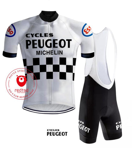 Peugeot retro cycling outfit