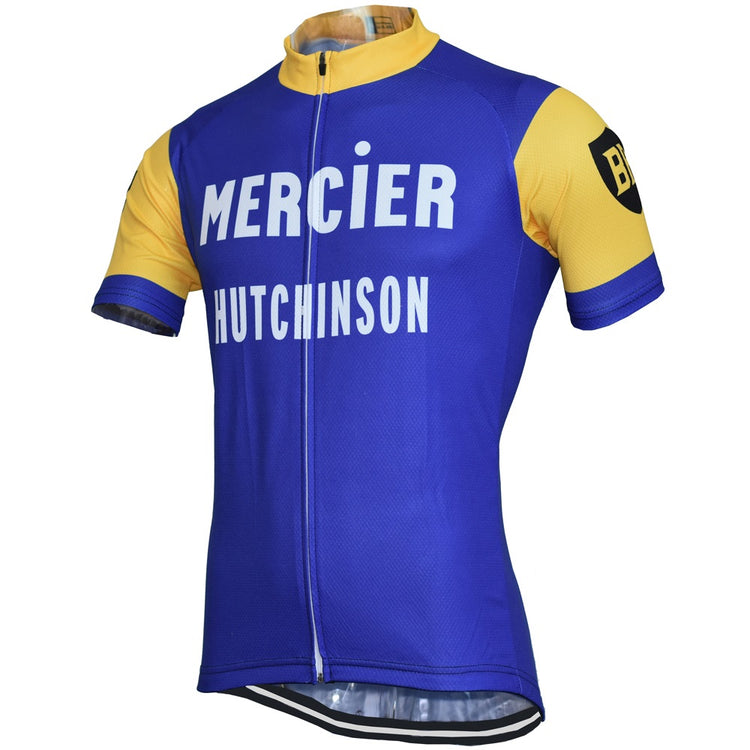 Retro cycling jerseys - Retro Cycling Jersey Mercier Hutchinson - Blue ...