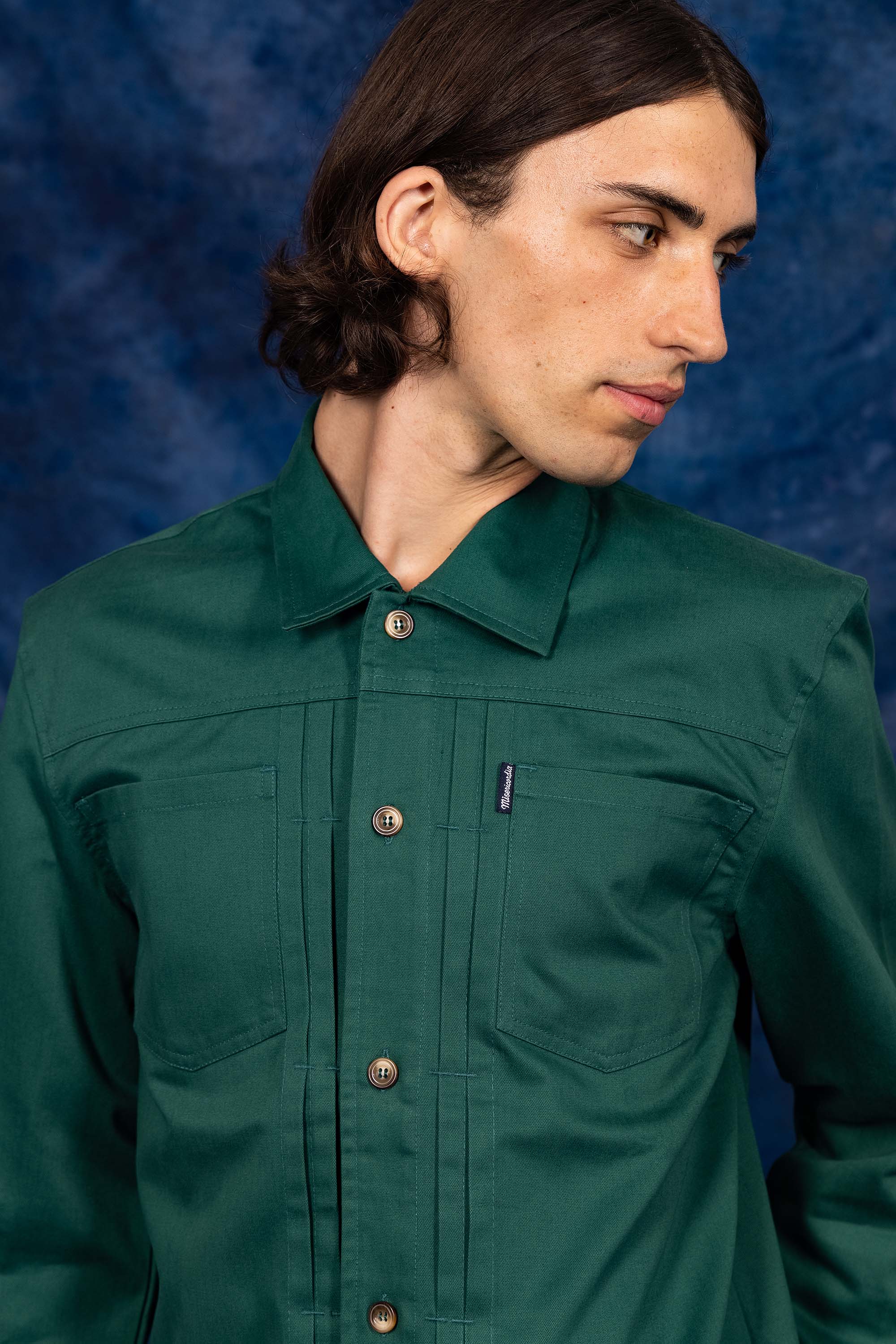 Regular fit chest pocket overshirt with a durable cotton canvas crafted in Peru