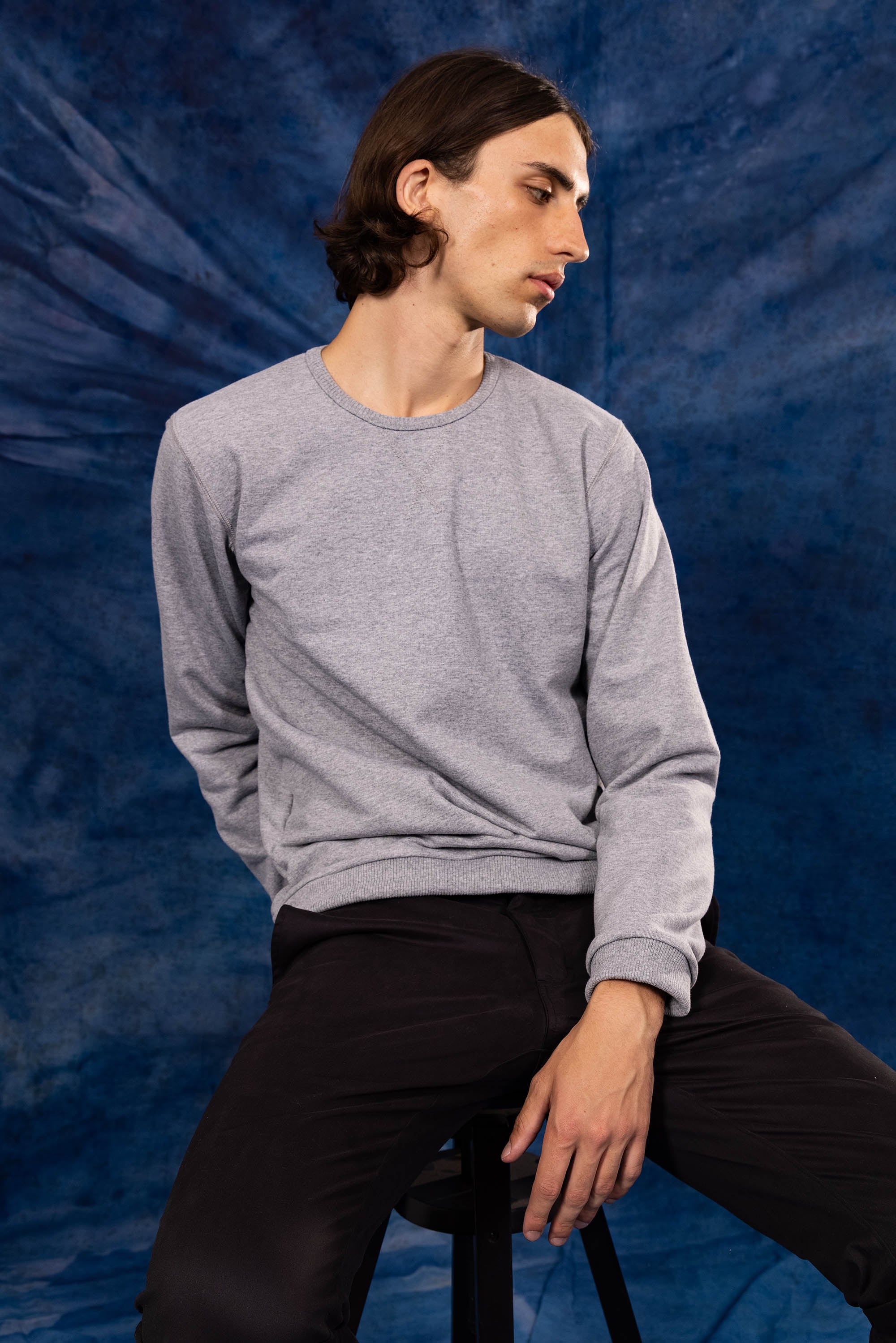 sweatshirt en coton gris coupe droite nouveauté nouvelle collection été 2023 misericordia