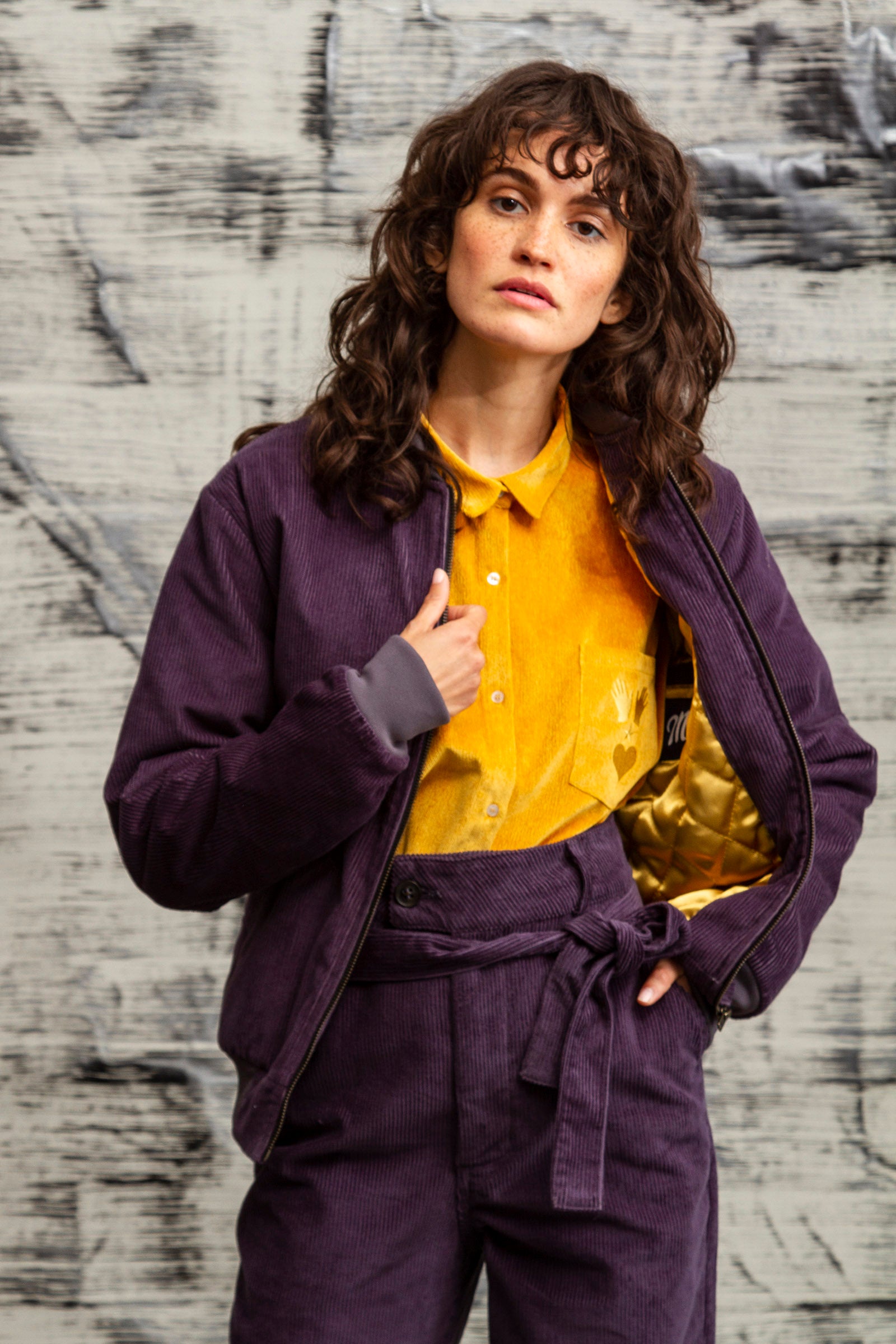 purple baseball jacket in polyester satin with rib collar for women new arrival new winter collection 2022 misericordia