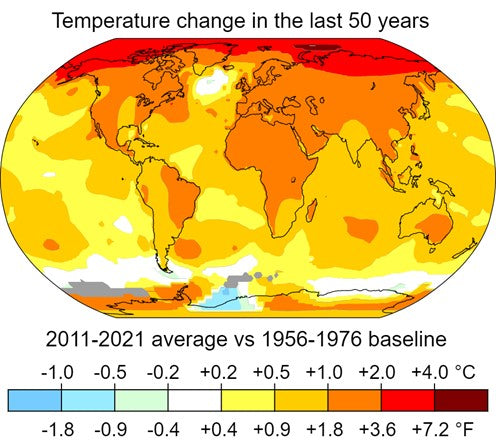 imagen de la temperatura global