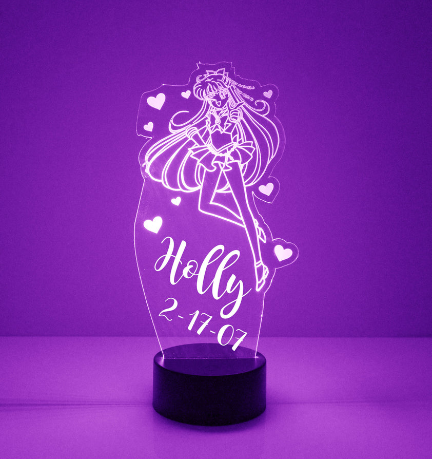 Anime Night Light, Personalized Free, LED Night Lamp, With Remote Cont