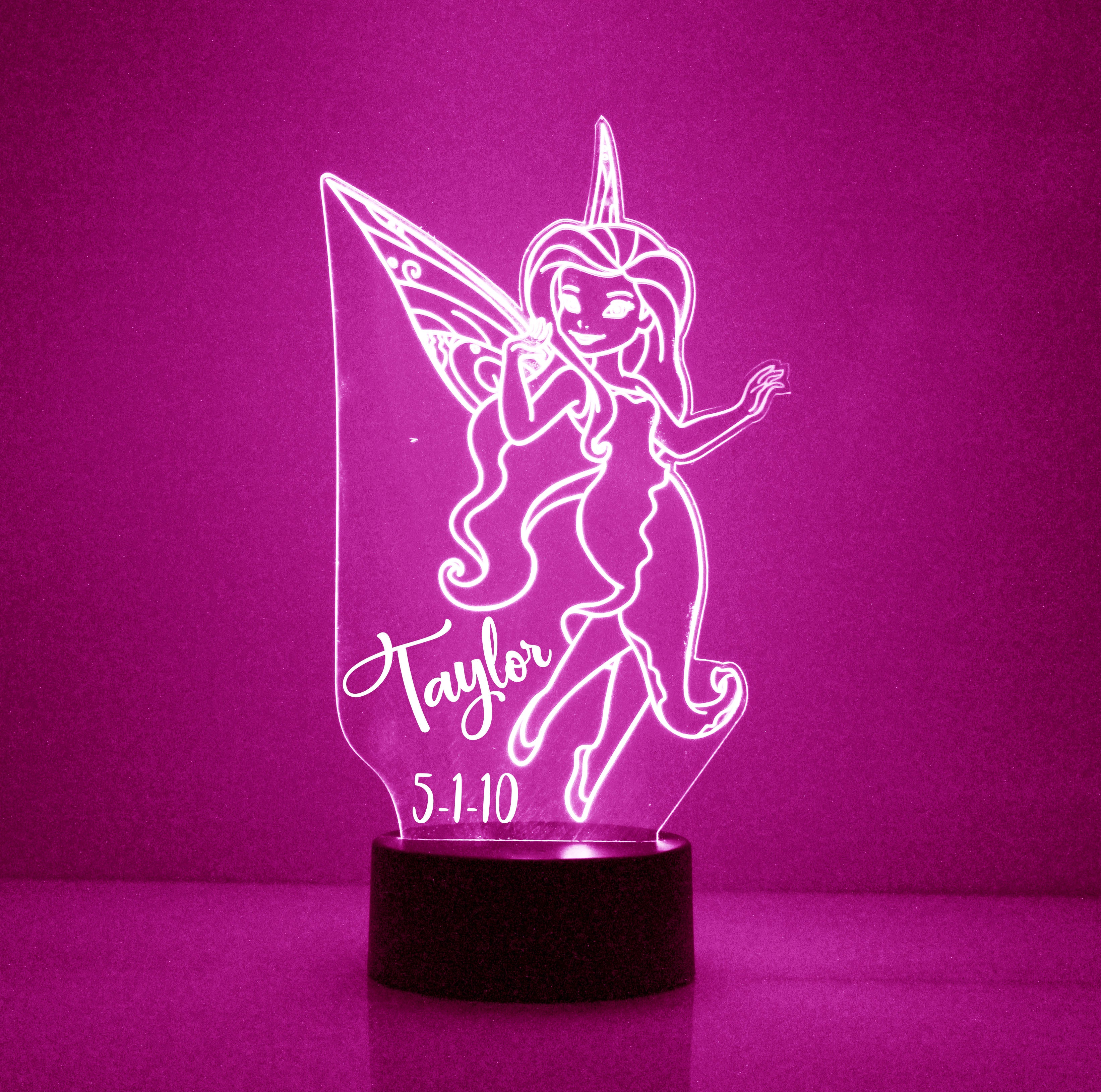 Mystical Fairy Night Light Personalized Free Led Night Lamp With Re Mirror Magic Store