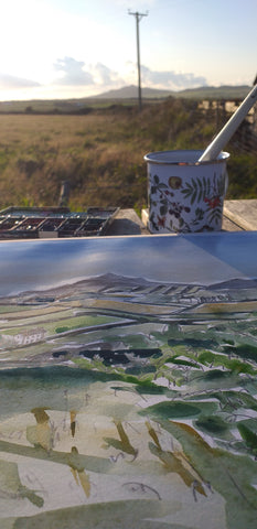 Sketching the view from the holiday cottage by Alice Draws the Line