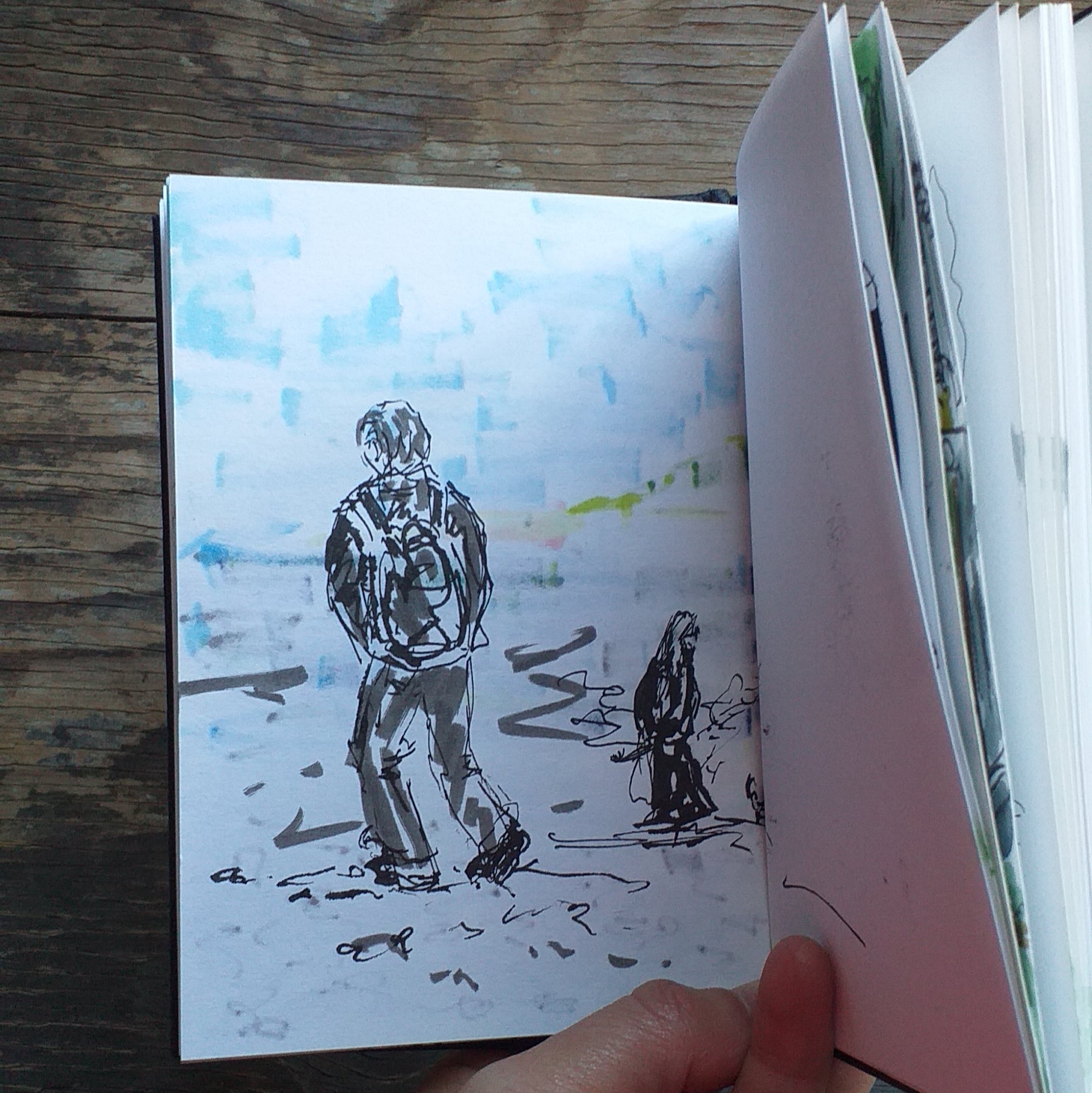 Beach sketching by Alice Draws the Line