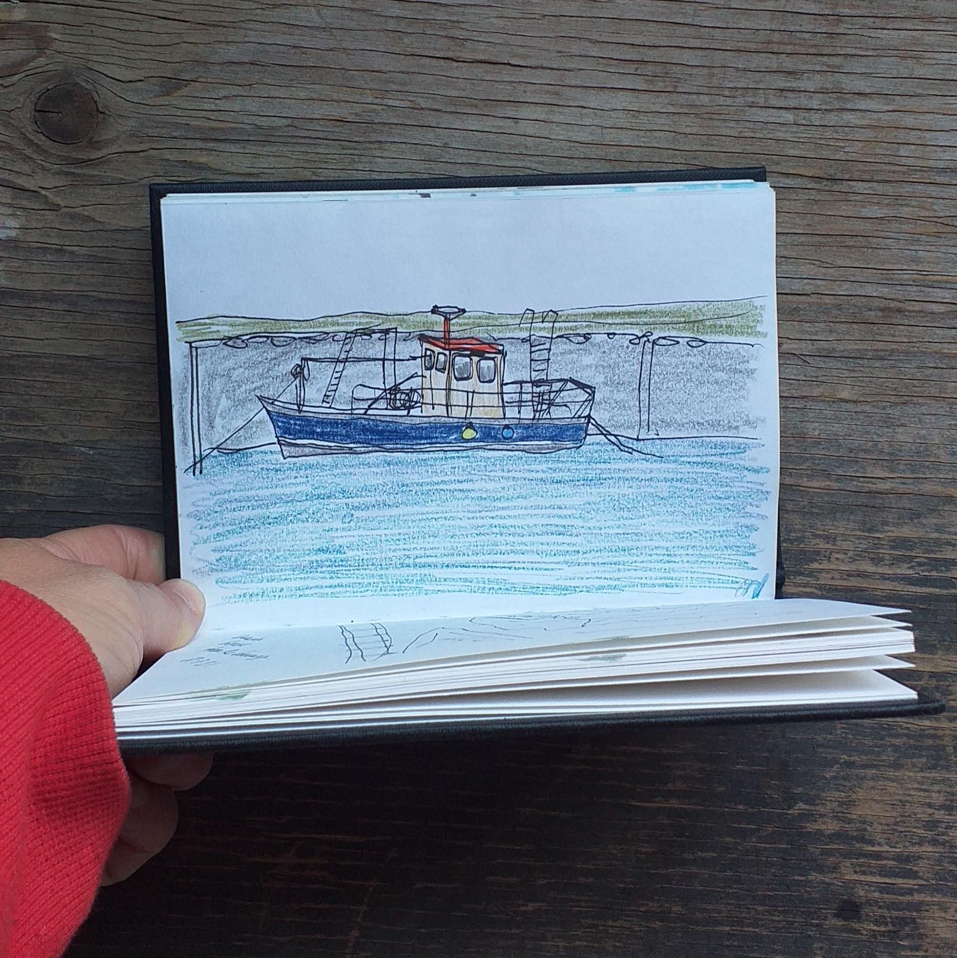 Boat in the harbour at Aberystwyth by Alice Draws the Line