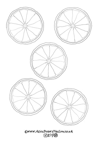 how to draw an orange slice