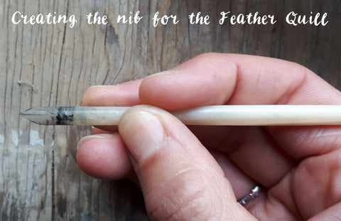 how to make a quill pen from a feather like Harry Potter by Alice Draws The Line