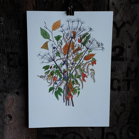 October Hedgerow appreciation bouquet by Alice Draws The Line