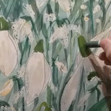 Adding detail to the greens with pastels by Alice Draws the Line