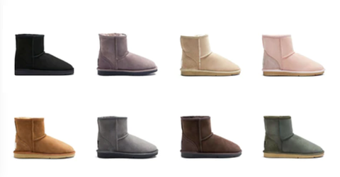 The colour variety of Ultra Short from Ugg Boots Australia.