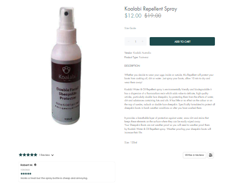 Repellent Spray from Ugg Boots Australia.