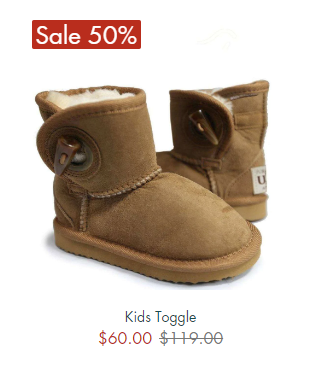 Kids Toggle comes with a massive discount from Ugg Boots Australia