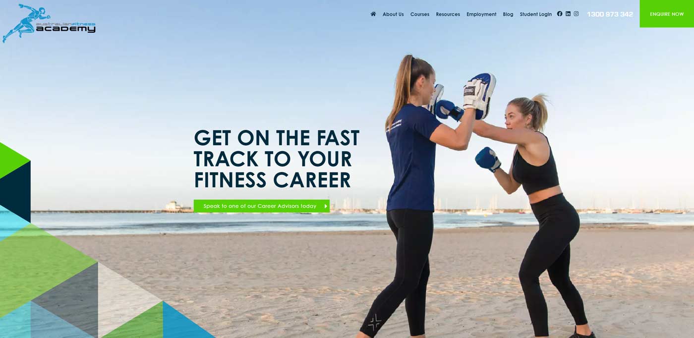 Australian-fitness-Academy-website