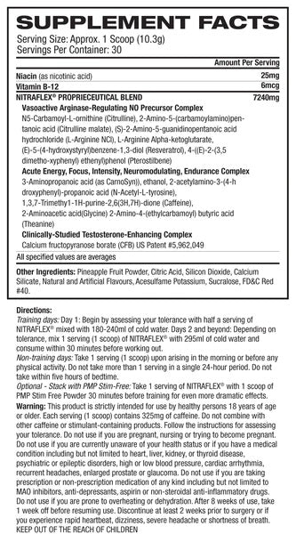 GAT Nitraflex nutritional info (fruit punch)