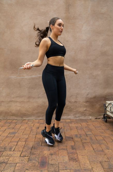 Malissa Fedele from Masterchef 2023 skipping with Fitness Warehouse