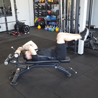 Reverse_crunches_on_sit_up_bench_fitness_warehouse