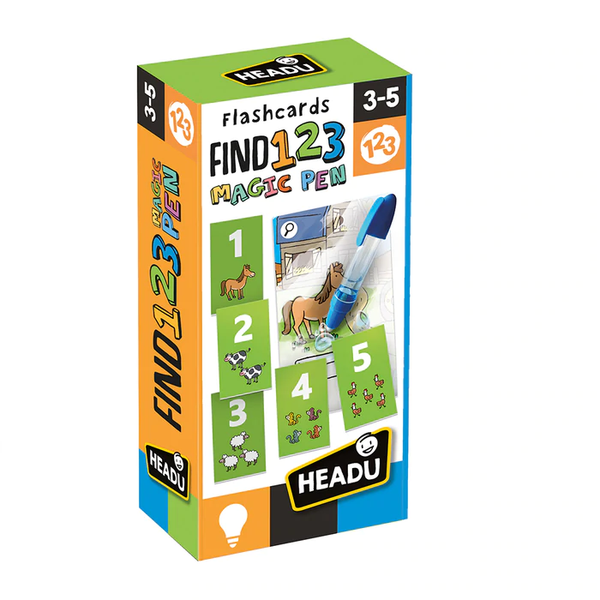 Headu 1041750-123 Montessori Touch Bingo, Juego Educativo Infantil-  Aprender Números y Cantidades