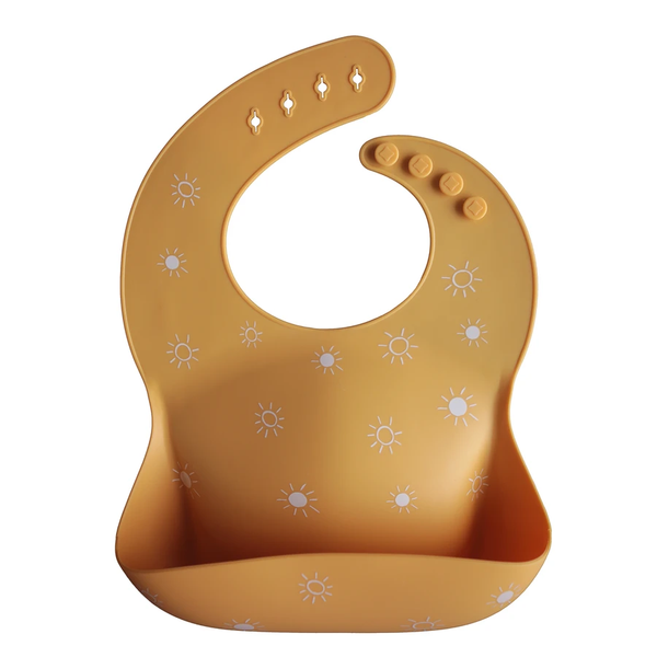 Mom Cozy Orange Silicone Bib