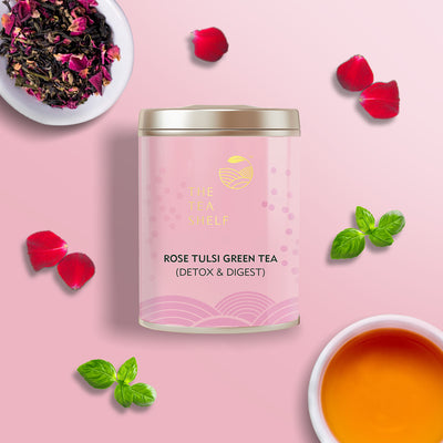 Rose Tulsi Green Tea - The Tea Shelf