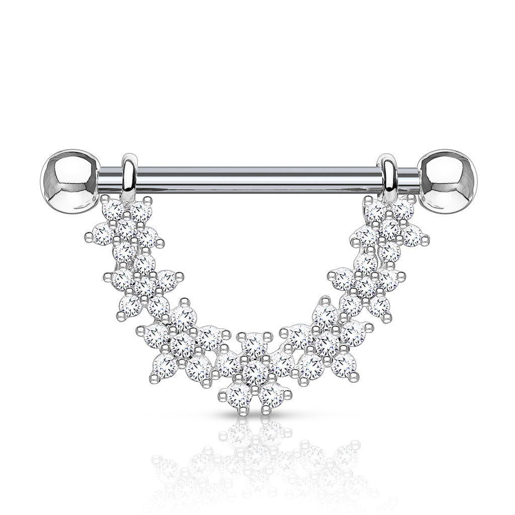 Nipple Barbell with Prong Set Heart CZ Ends – Esoteric Organics