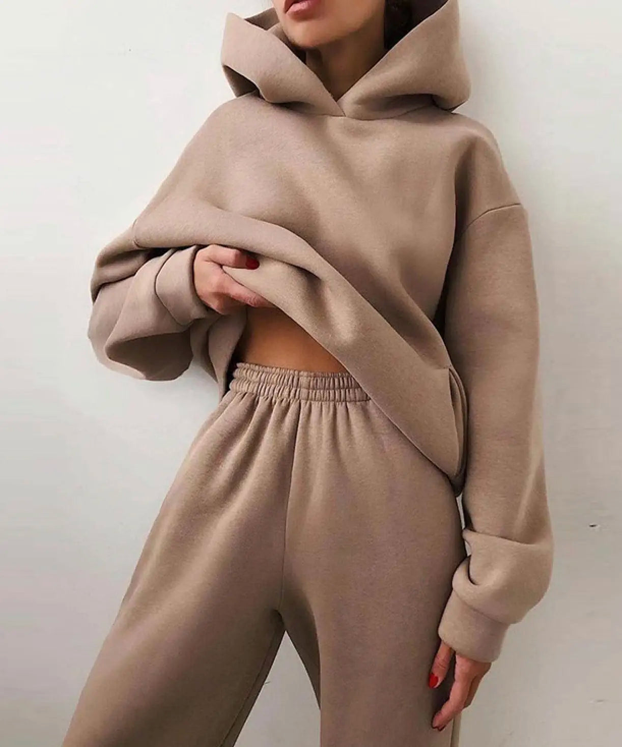 Women Tracksuit Fleece Set