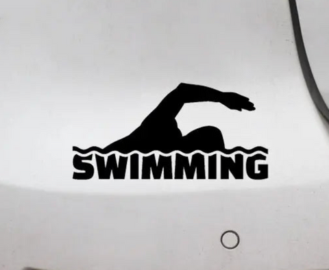 Swimmer Swimming Vinyl Sticker