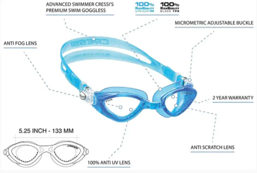 Adult Cressi Swim Goggles